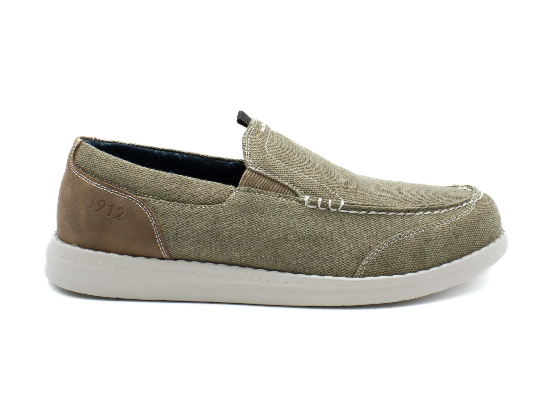 NUNN BUSH BREWSKI CANVAS MOC TOE VENETIAN SLIP ON