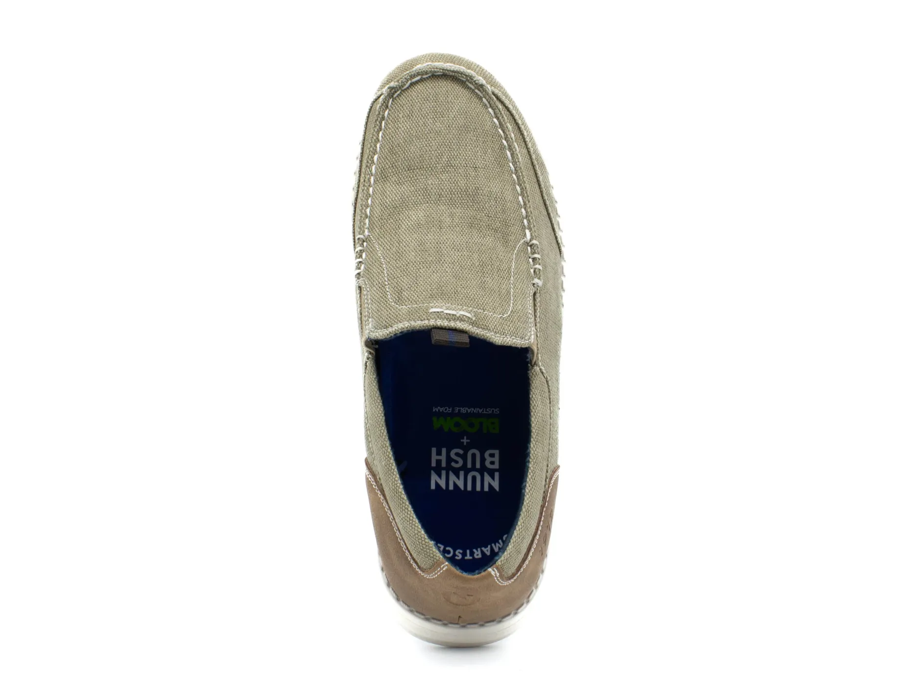 NUNN BUSH BREWSKI CANVAS MOC TOE VENETIAN SLIP ON