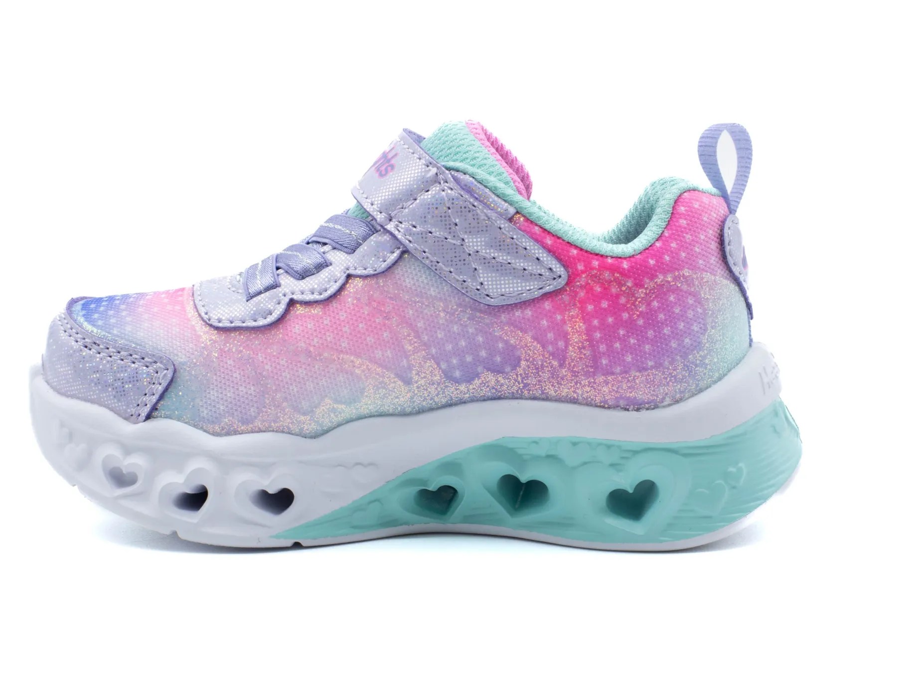SKECHERS Youth Girl's Flutter Heart Lights - Simply Love Sneaker